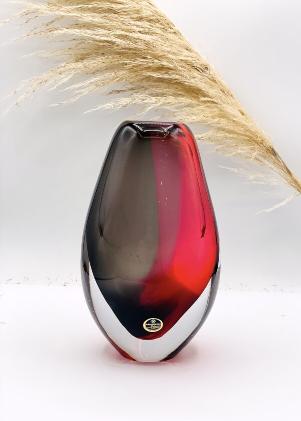 vase cristal rouge noir