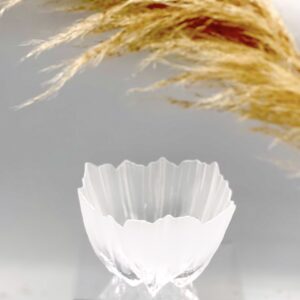 petit bol fleur en cristal transparent